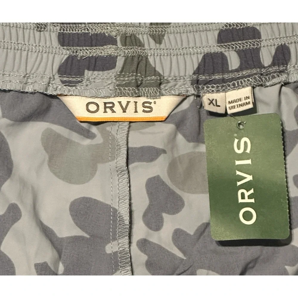 Orvis Ultralight Shorts Women's XL 5" Inseam Blue Navy Olive Camo Lightweight - Picture 4 of 5